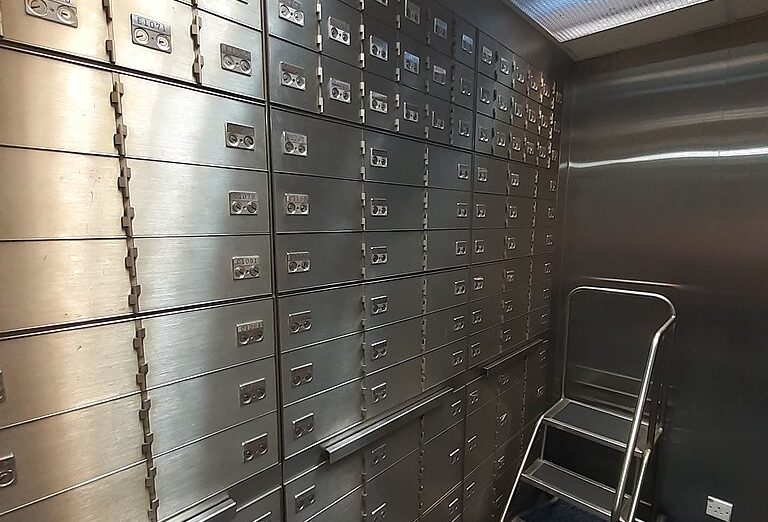 Bank safety deposit vault photo